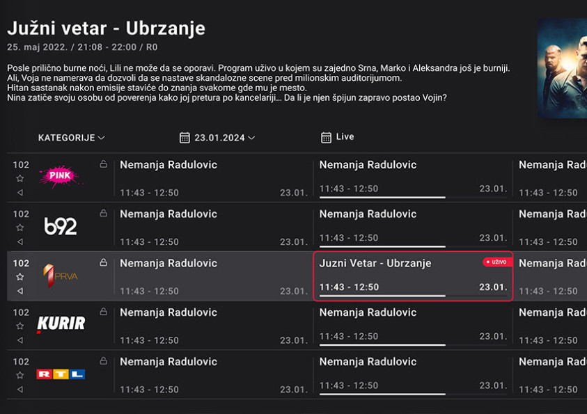 A completely new EPG